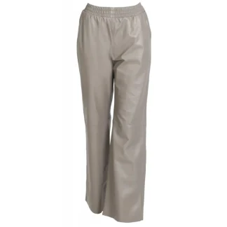 Mila Mastic - Pantalon Large Taille Haute En Cuir Veritable^OAKWOOD Sale