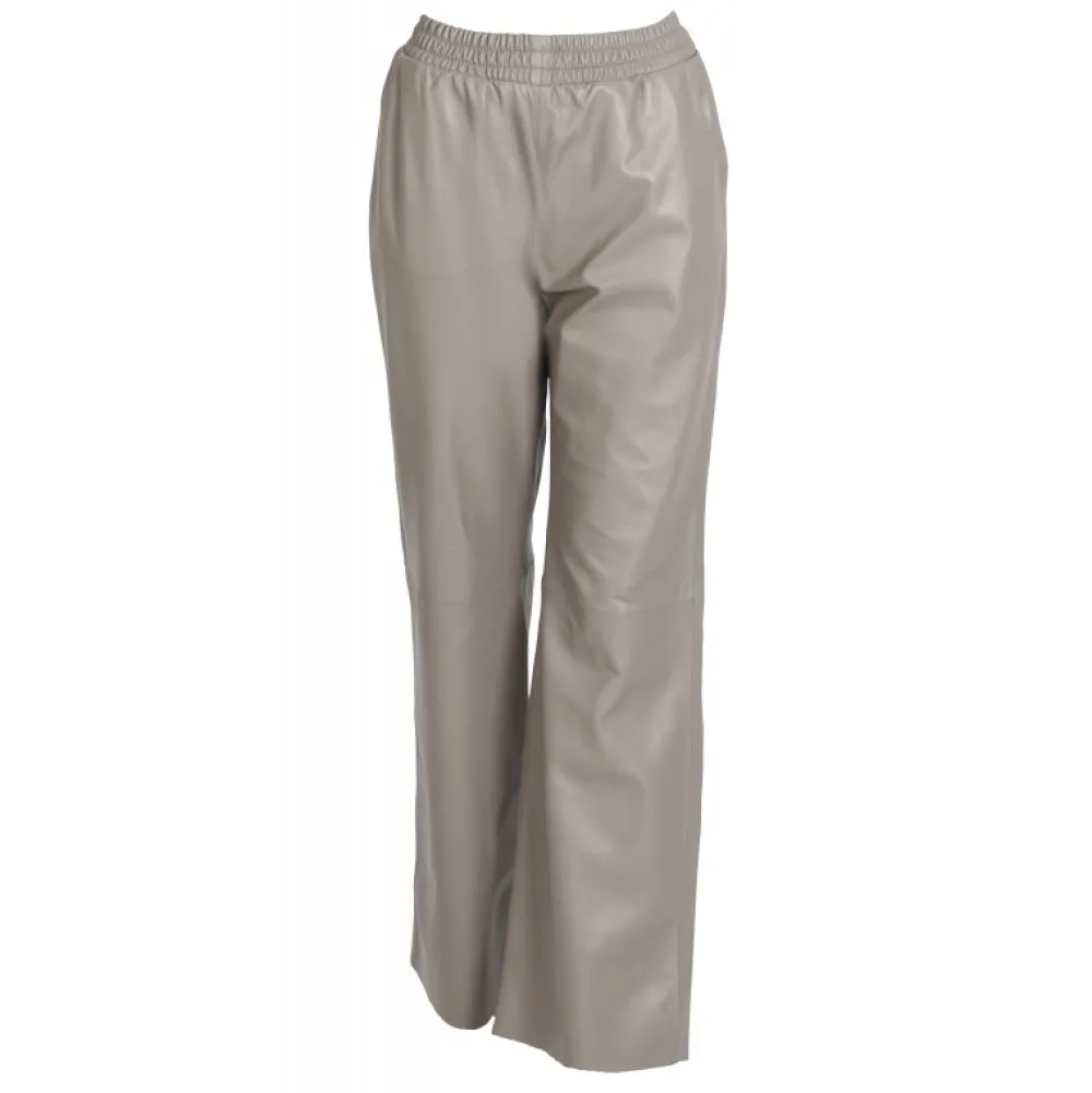 Mila Mastic - Pantalon Large Taille Haute En Cuir Veritable^OAKWOOD Sale