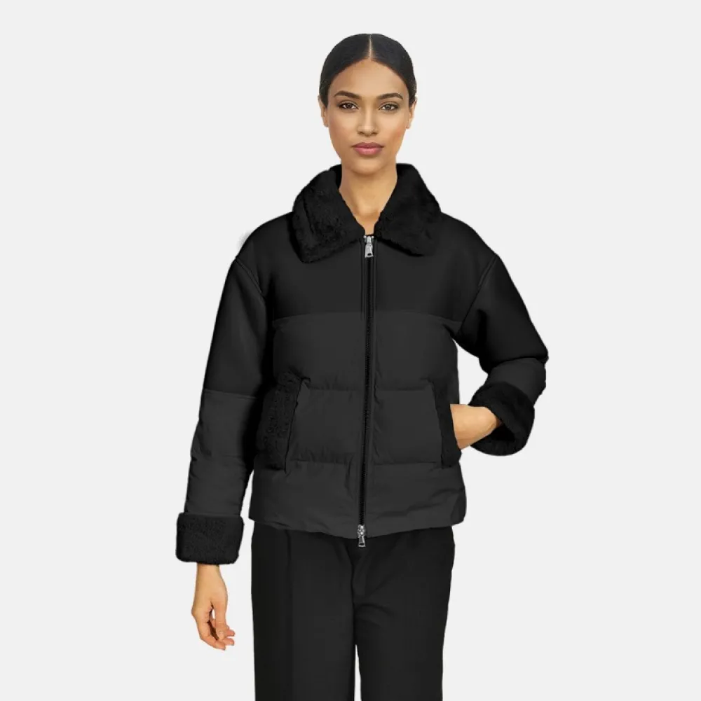 Mina Noir - Blouson En Fausse Fourrure / Nylon^OAKWOOD Best