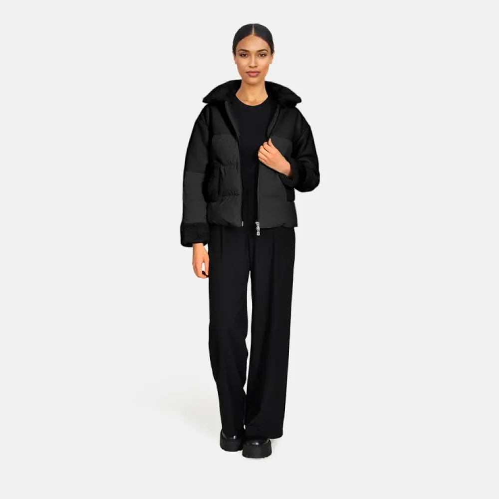 Mina Noir - Blouson En Fausse Fourrure / Nylon^OAKWOOD Best