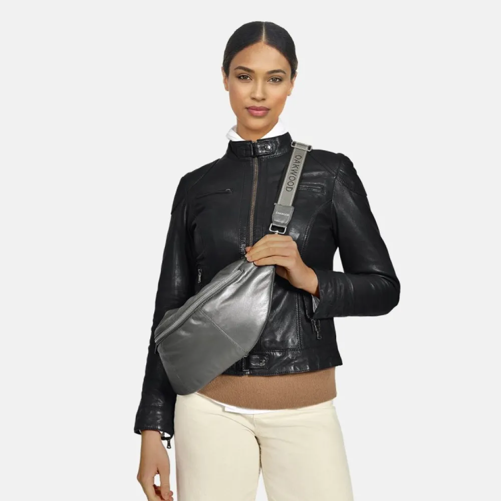Murillo Metal Anthracite - Sac En Bandouiliere En Cuir Veritable^OAKWOOD Shop