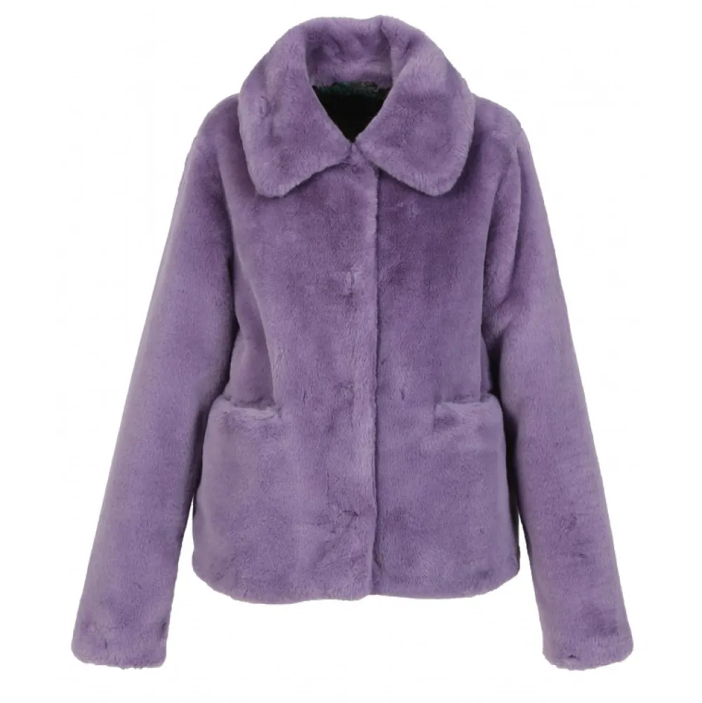Possession Violet Clair - Manteau Court En Fausse Fourrure^OAKWOOD Sale