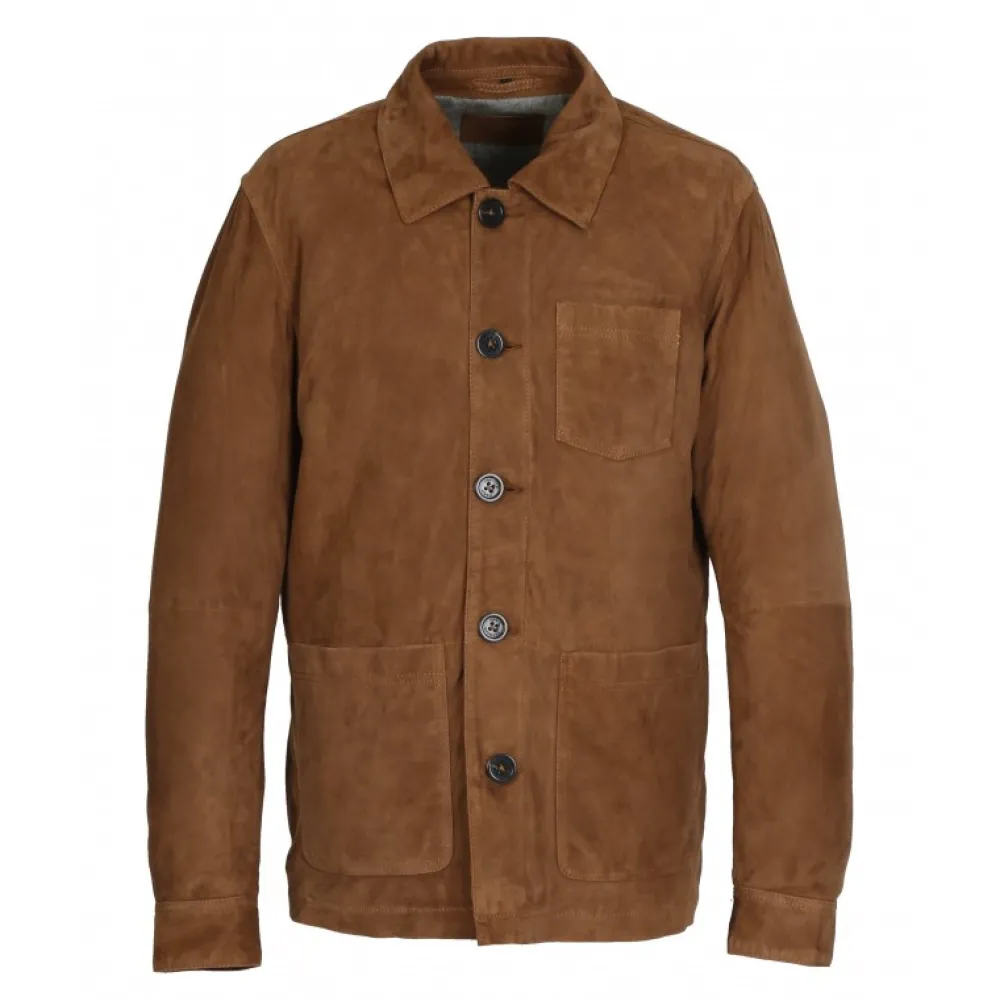 Richard Cognac - Veste Mi-Longue En Cuir Veritable De Chevre Velours^OAKWOOD Flash Sale