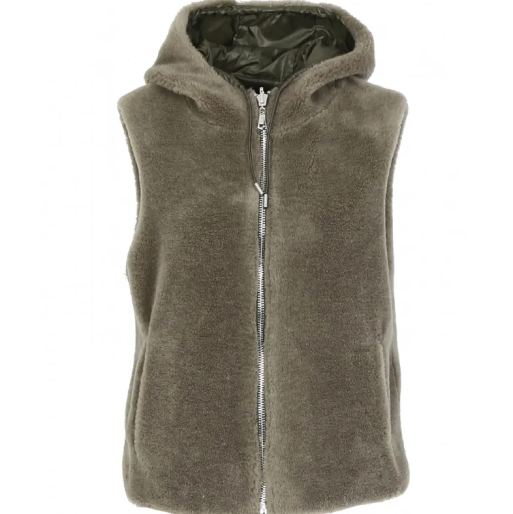 Smiley Vert Pale - Gilet Sans Manche En Fausse Fourrure 100% Laine / Nylon^OAKWOOD Hot