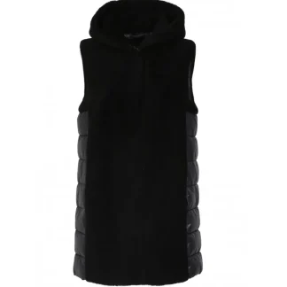 Soprano Noir - Gilet Sans Manche En Fausse Fourrure 100% Laine / Nylon Matelasse^OAKWOOD Cheap