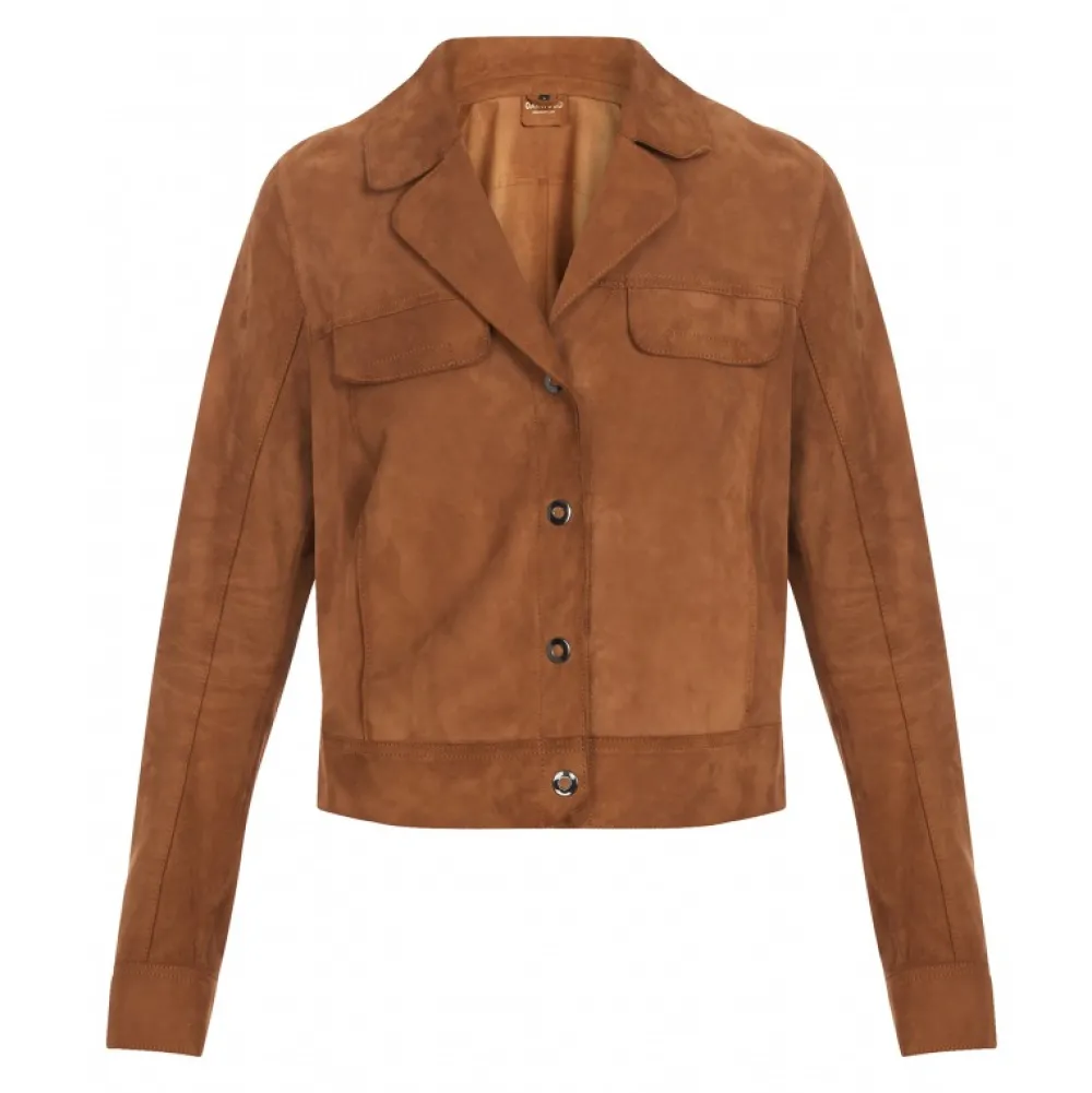 Taste Tobacco - Veste Courte En Cuir Veritable De Chevre Velours^OAKWOOD Cheap