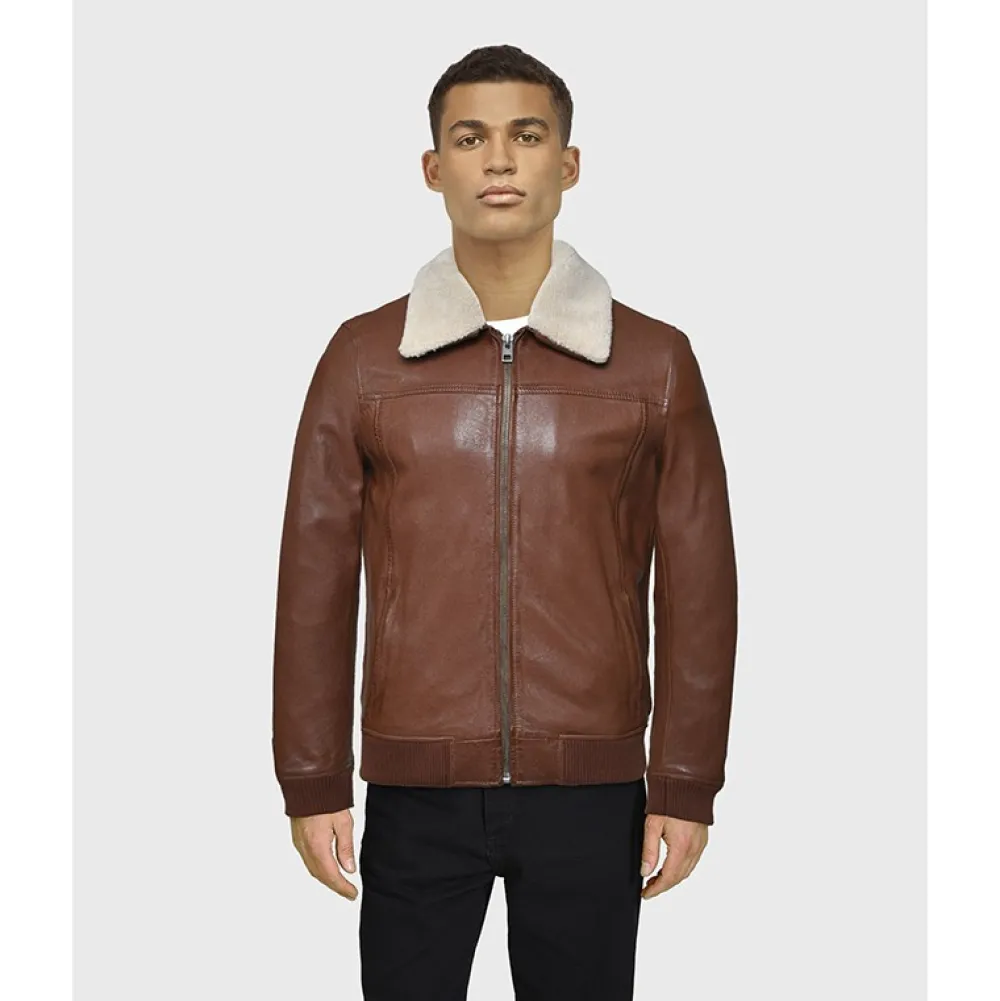 Trader Porto - Blouson Inspiration Bombardier En Cuir Veritable^OAKWOOD Best Sale
