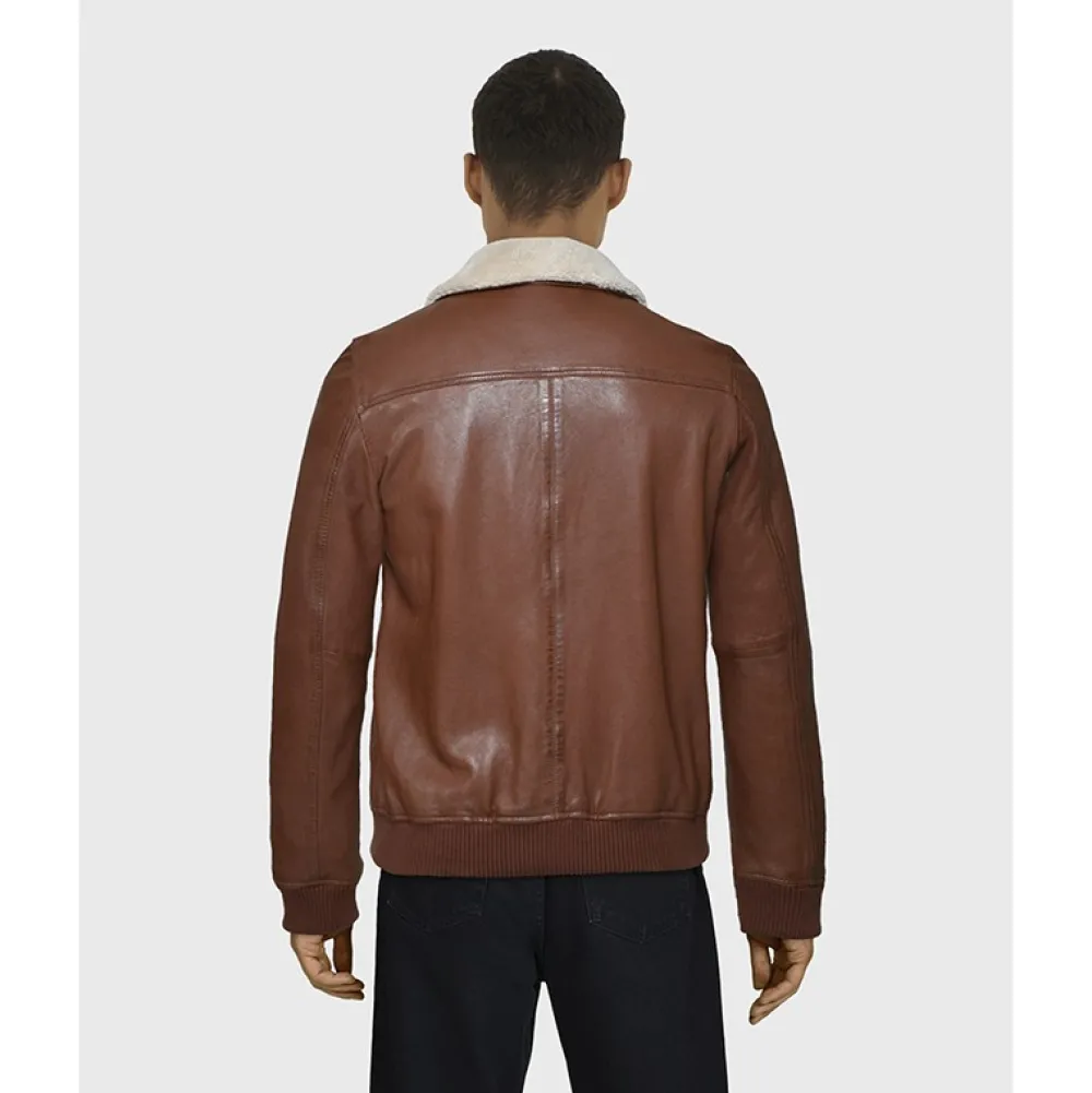 Trader Porto - Blouson Inspiration Bombardier En Cuir Veritable^OAKWOOD Best Sale