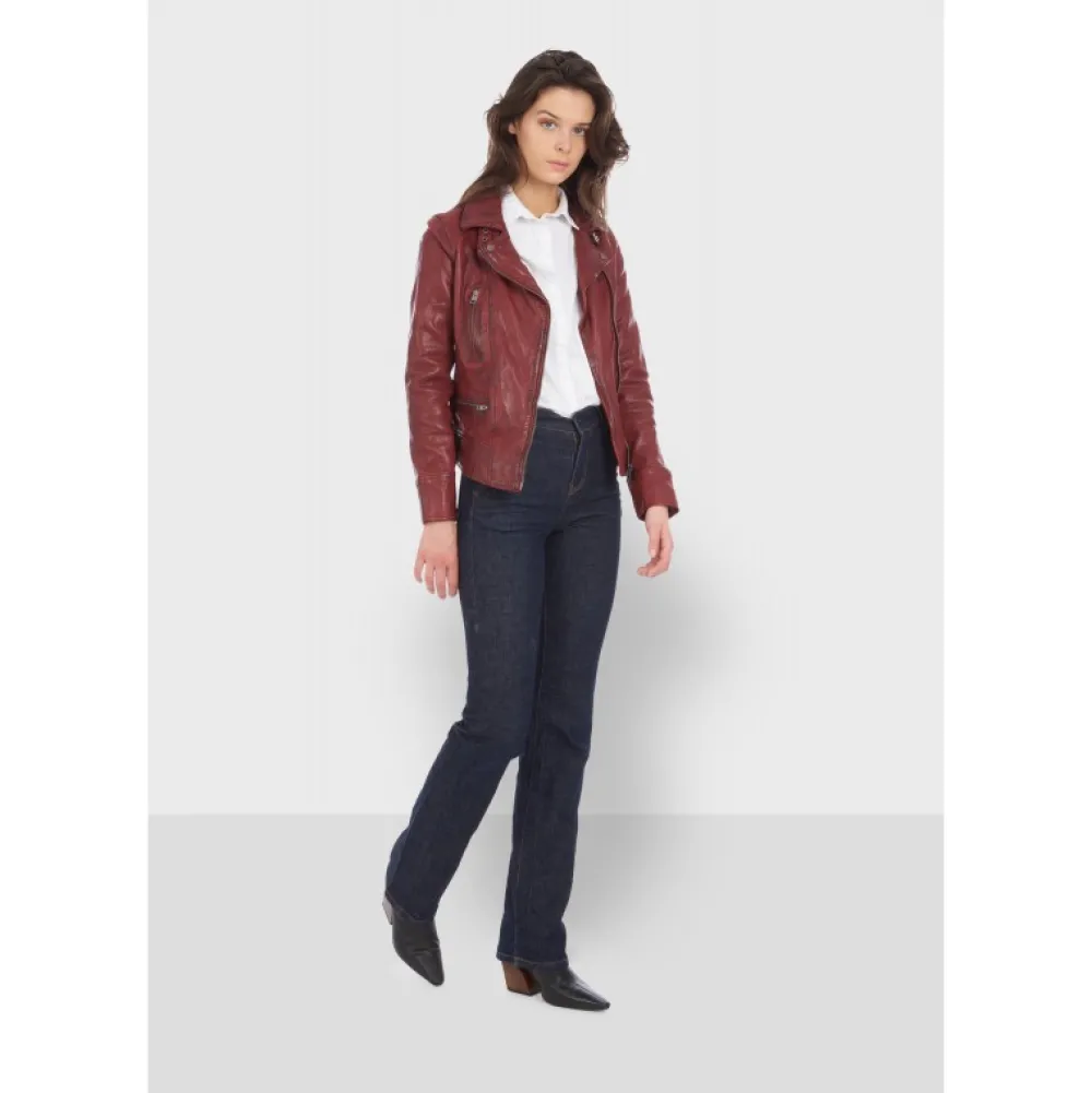 Video Feu - Blouson En Cuir Veritable Effet Lave^OAKWOOD Cheap