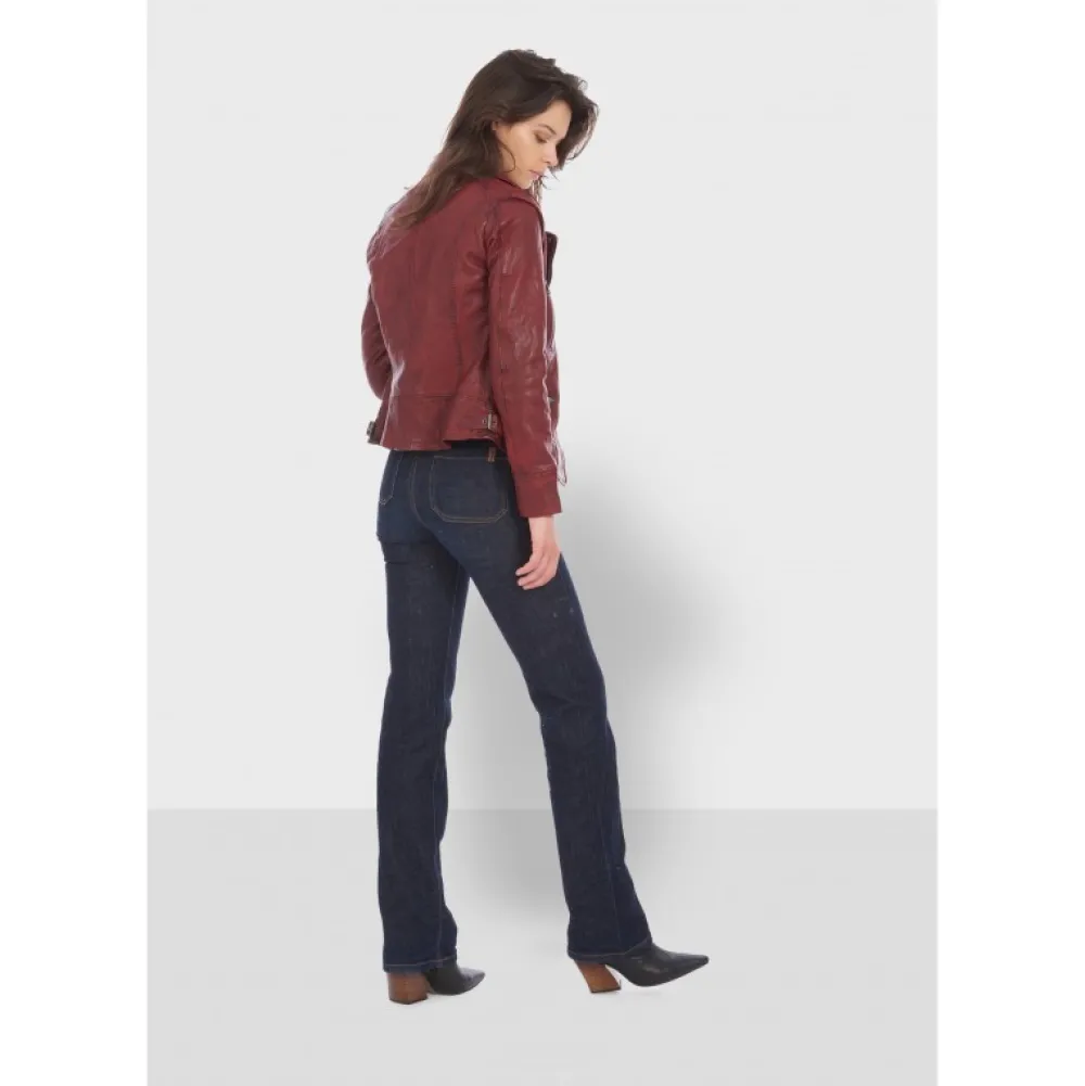 Video Feu - Blouson En Cuir Veritable Effet Lave^OAKWOOD Cheap